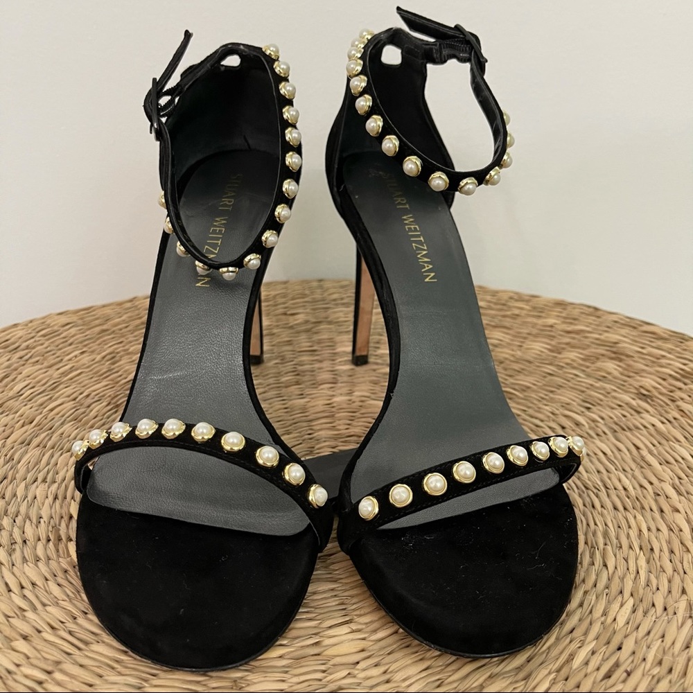 Stuart Weitzman Nudistsong Sandal with pearls